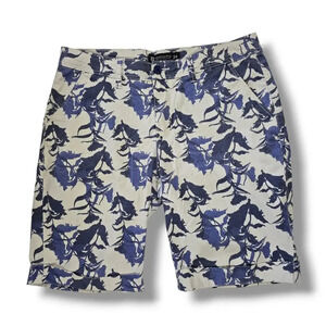 Penshoppe DenimLab men's blue light gray printed relaxed fit walk shorts size 34